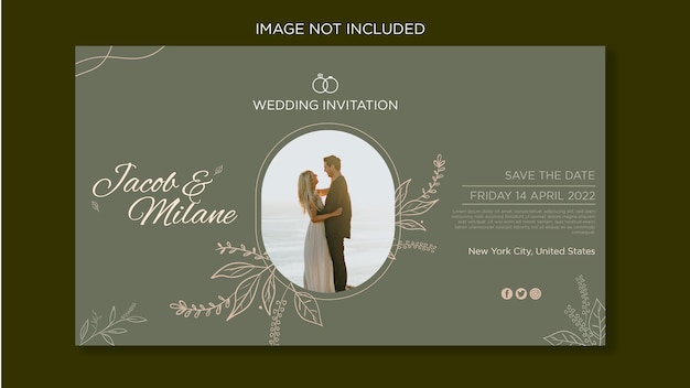 Vector wedding invitation card