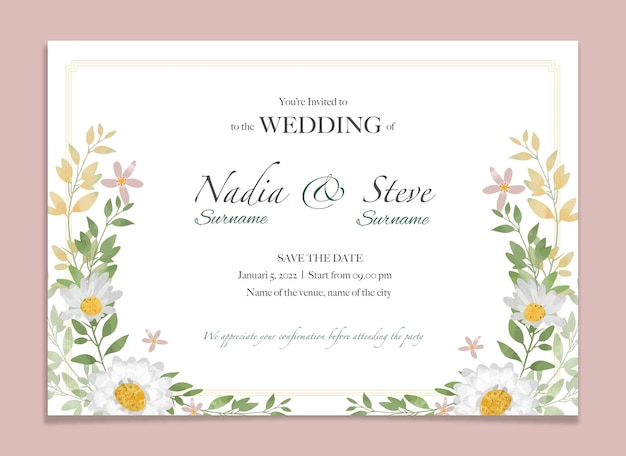 Wedding invitation card