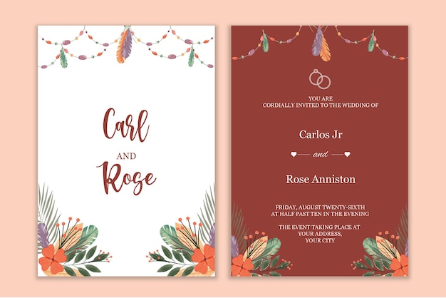 Wedding invitation card