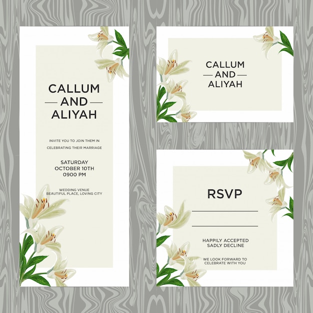 Vector wedding invitation card