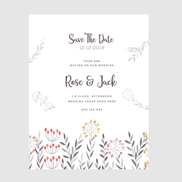 Wedding invitation card