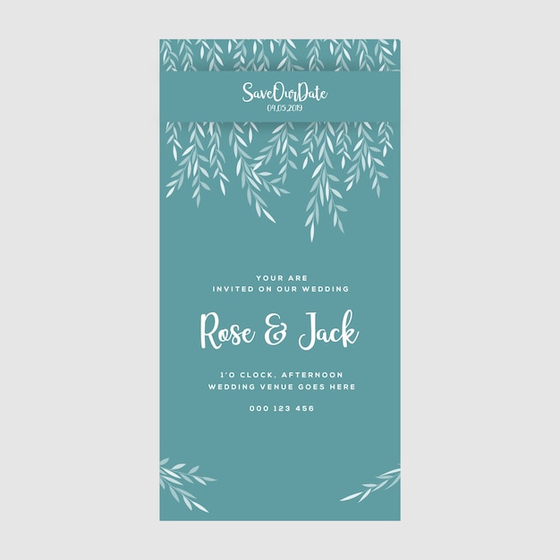 Vector wedding invitation card