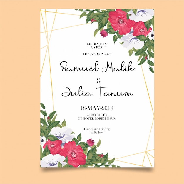 Wedding invitation card