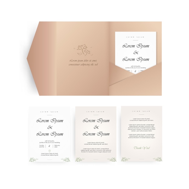 wedding invitation cardemplate simple