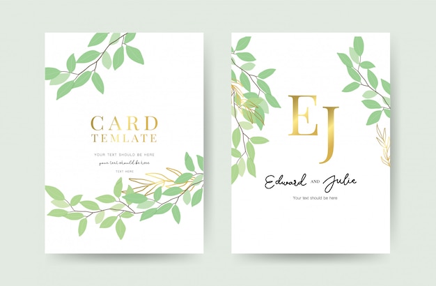 Vector wedding invitation cards design template