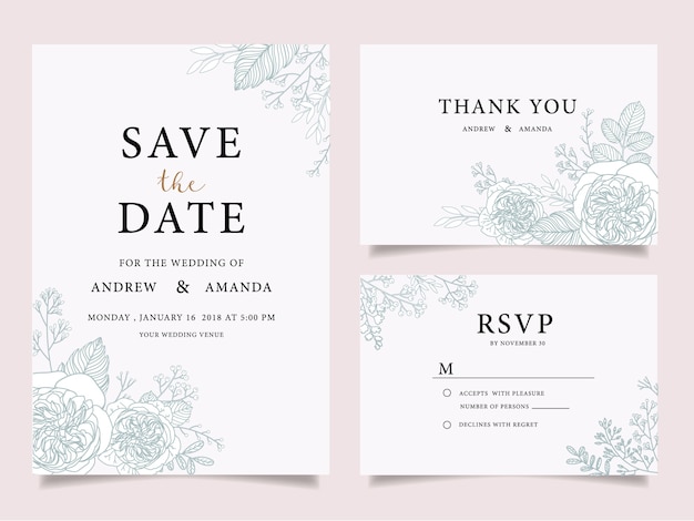 Wedding invitation cards,thank you card, wedding stationery