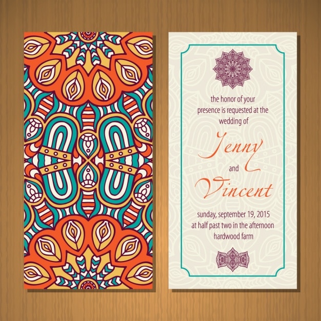 Vector wedding invitation design