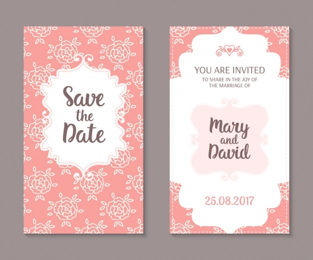 Vector wedding invitation design