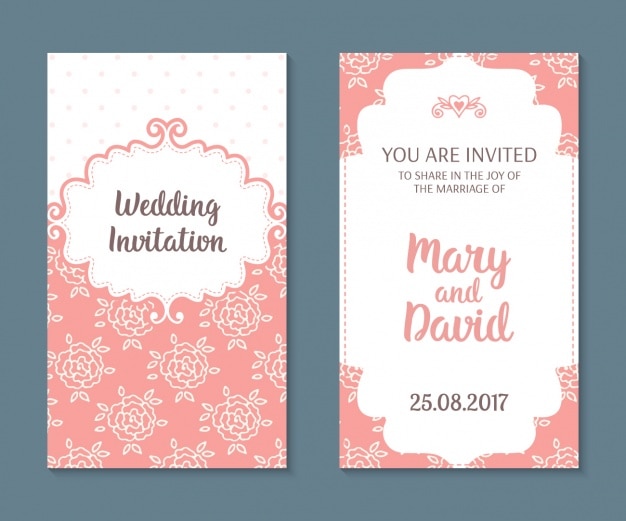 Vector wedding invitation design