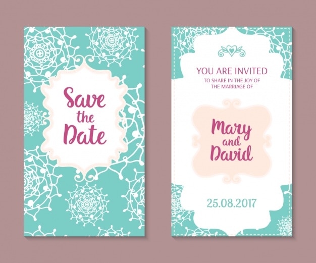 Vector wedding invitation design