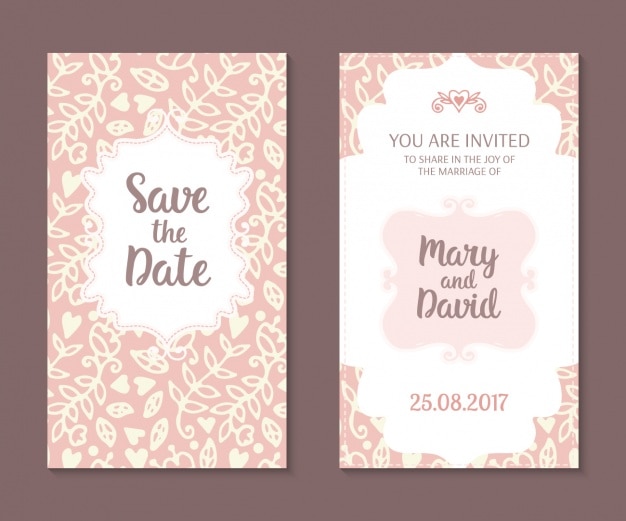 Vector wedding invitation design