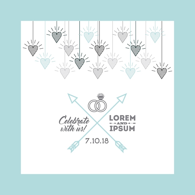 Vector wedding invitation design