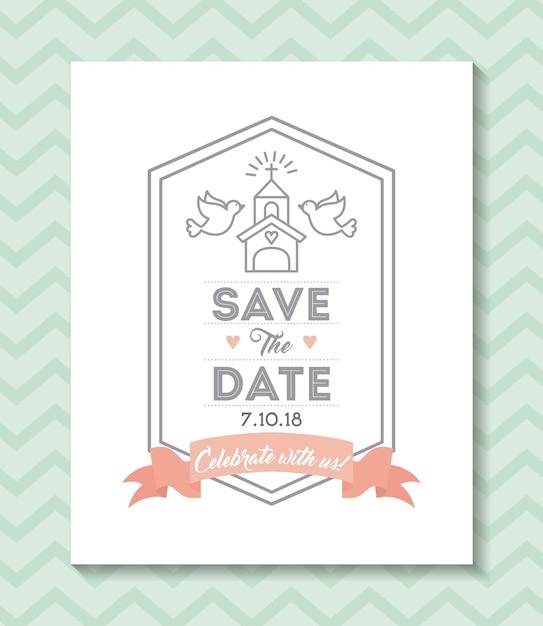 Vector wedding invitation design