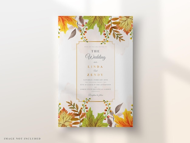 Wedding invitation elegant floral design