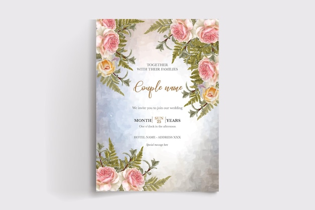 wedding invitation floral templates