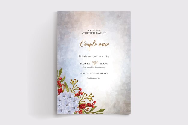 wedding invitation floral templates