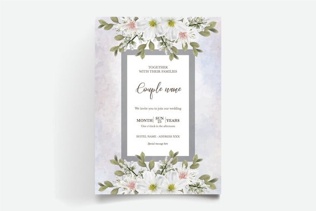 wedding invitation floral templates