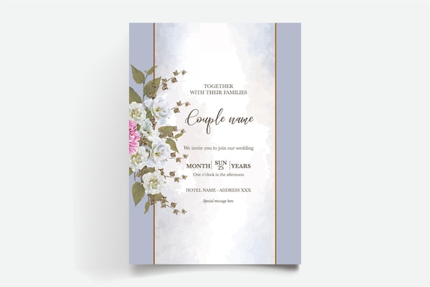 wedding invitation floral templates