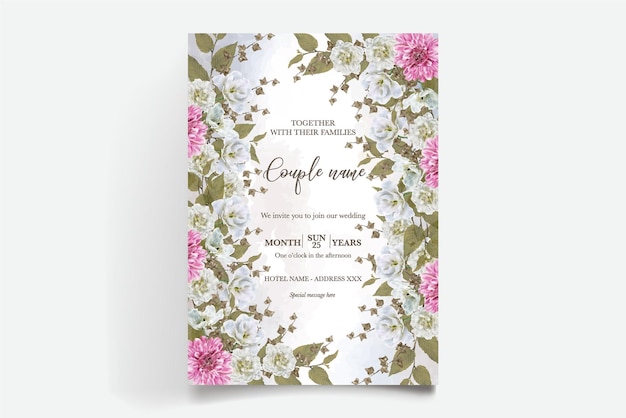 wedding invitation floral templates