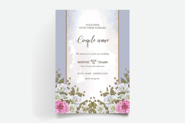 wedding invitation floral templates