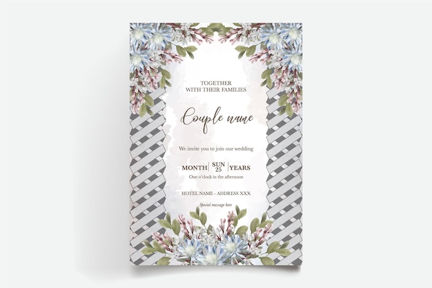 wedding invitation floral templates