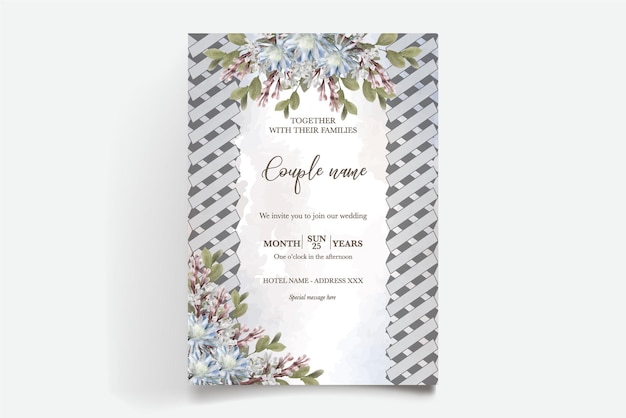 wedding invitation floral templates
