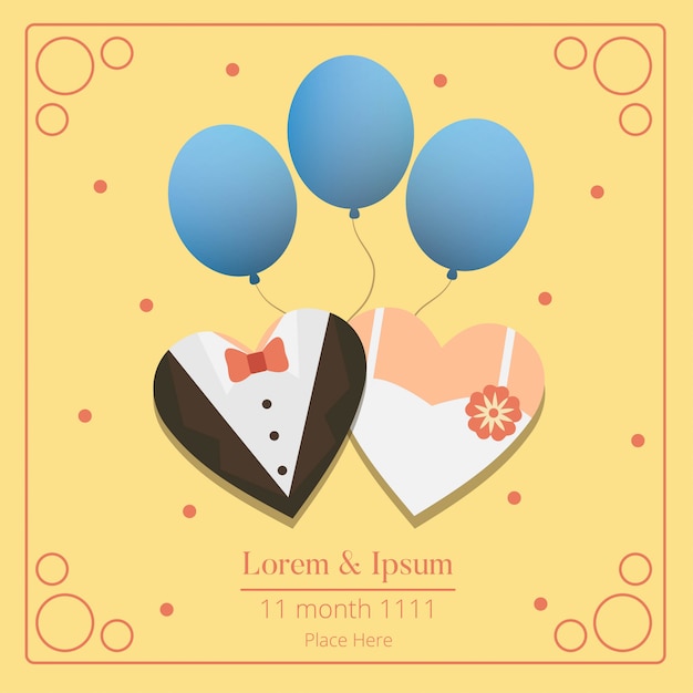 Vector wedding invitation illustration