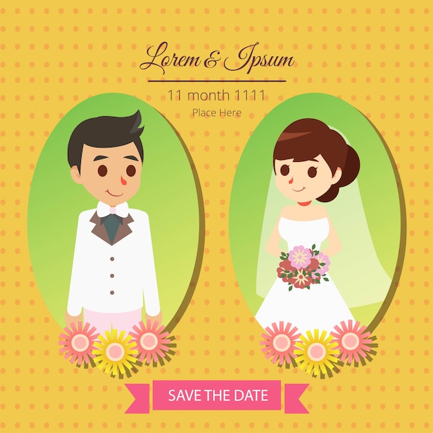 Wedding invitation illustration