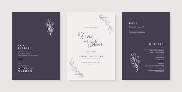 Wedding invitation mockup