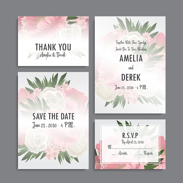 Wedding invitation set