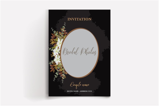 wedding invitation single card templates