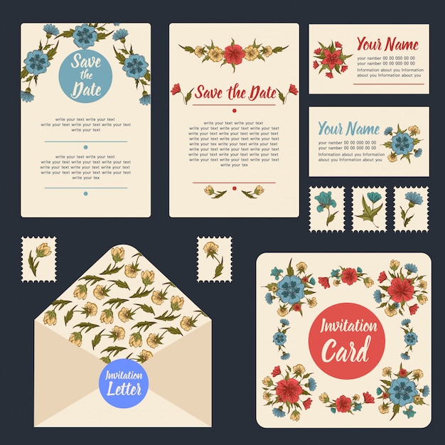 Wedding Invitation Stationary Set