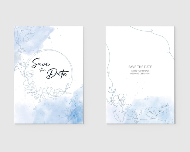 Vector wedding invitation template design easy to edit