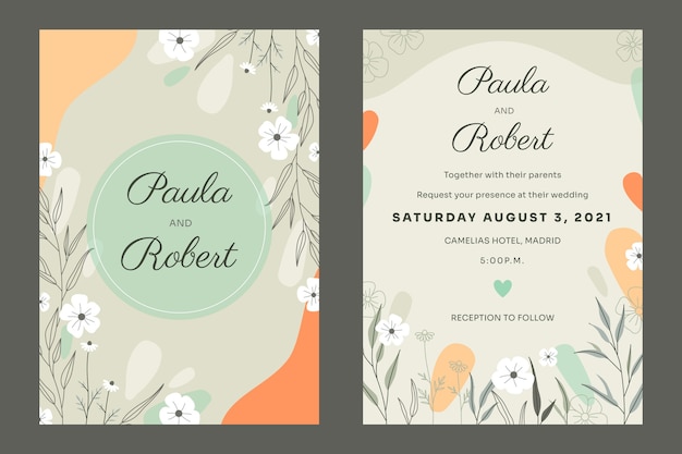 Vector wedding invitation template design