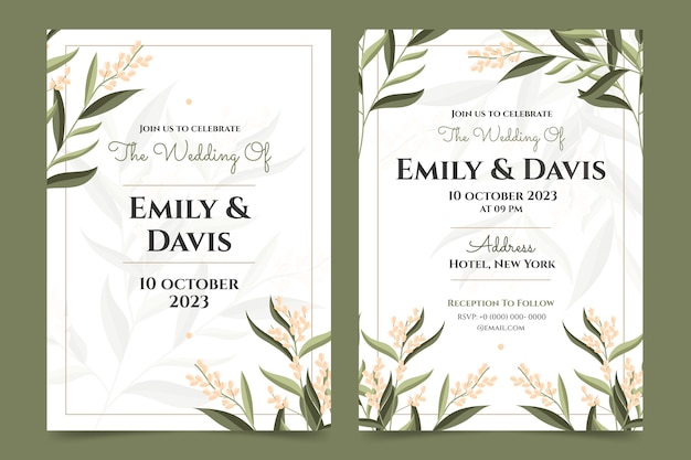 Wedding invitation template design