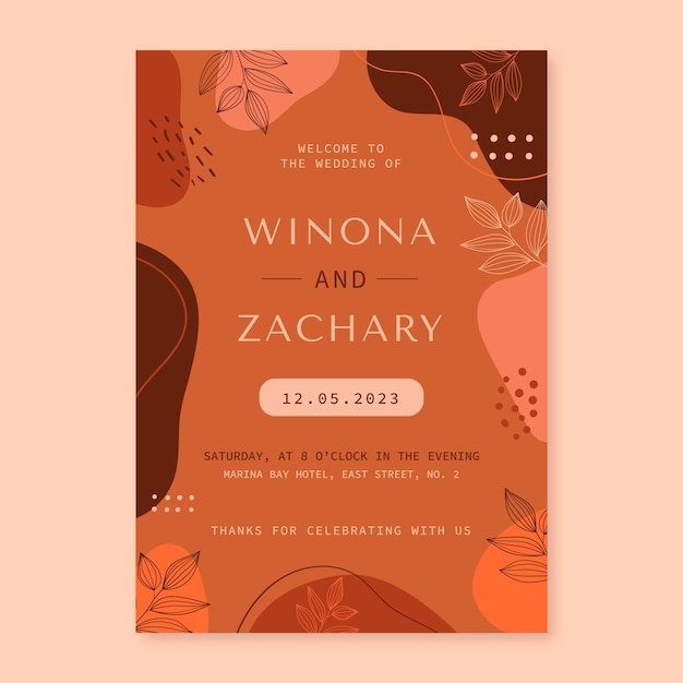 Wedding invitation template design