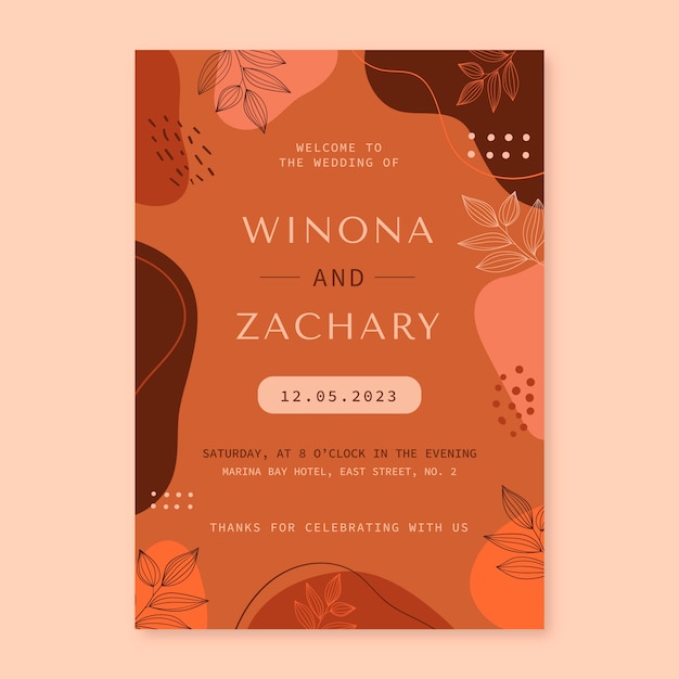 Vector wedding invitation template design