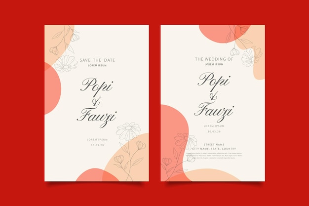 Wedding invitation template design