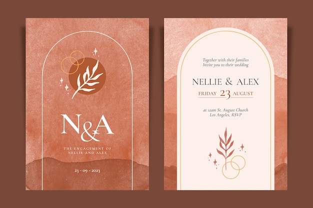 Wedding invitation template design