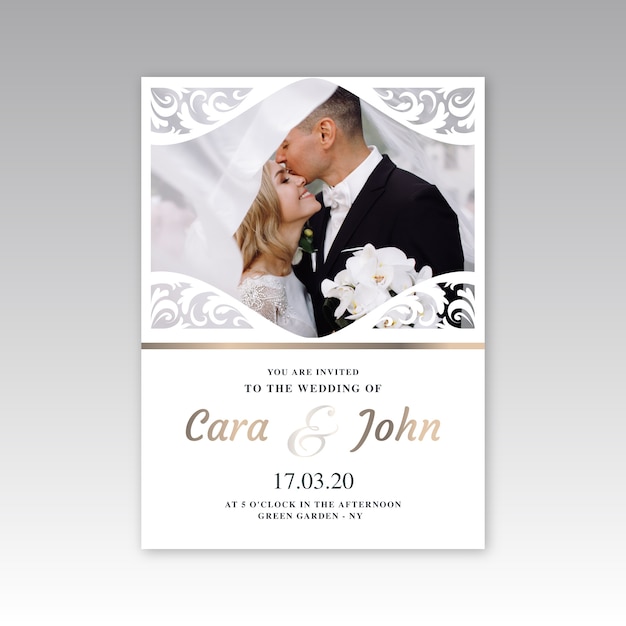 Wedding invitation template style