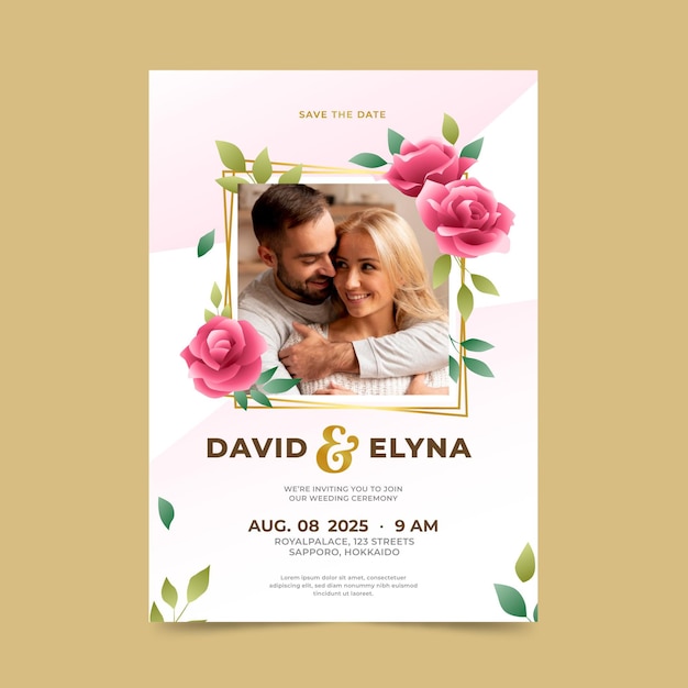 Wedding invitation template theme