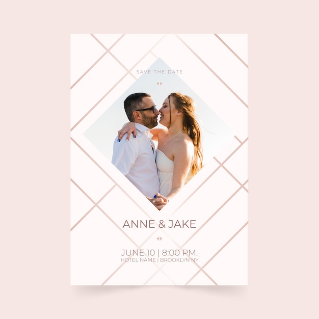 Vector wedding invitation template theme