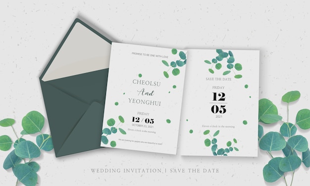 Vector wedding invitation template