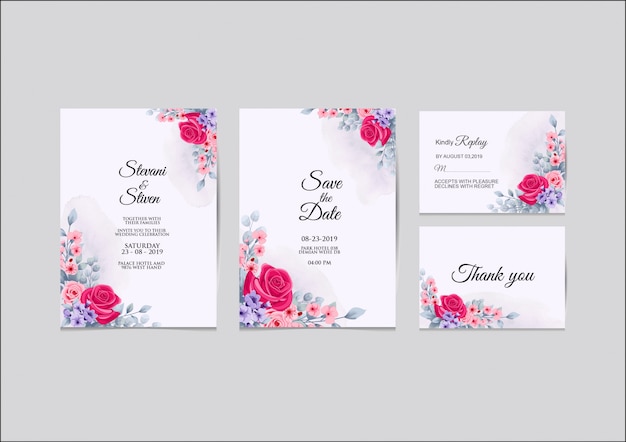 Vector wedding invitation template