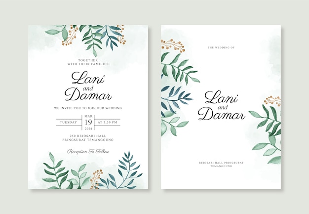 Vector wedding invitation template