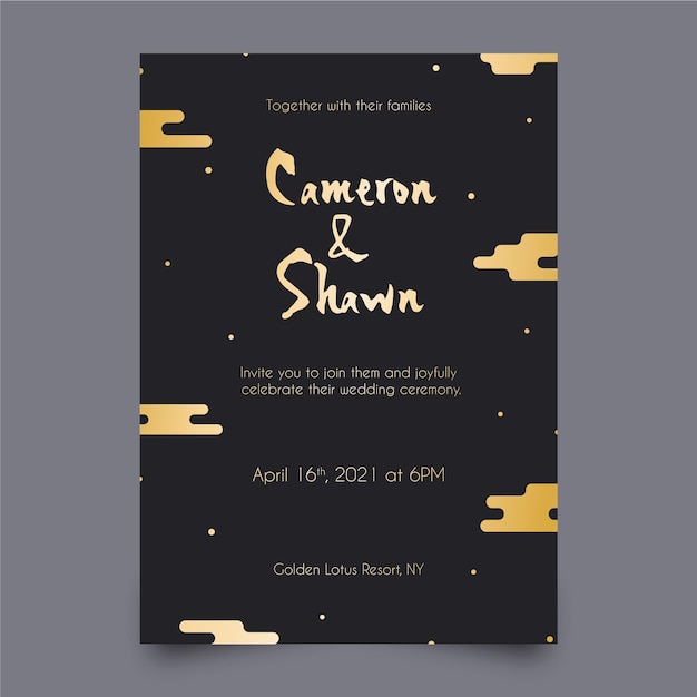 Wedding invitation template