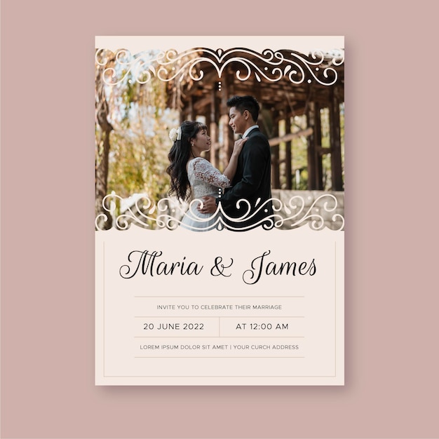 Wedding invitation template