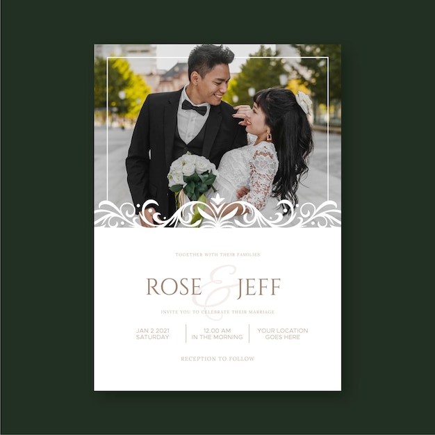 Vector wedding invitation template