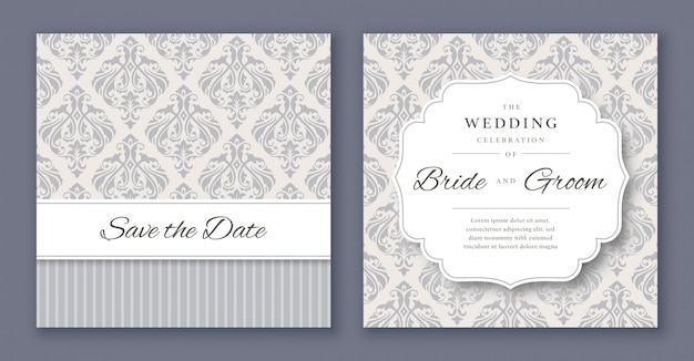 Vector wedding invitation template