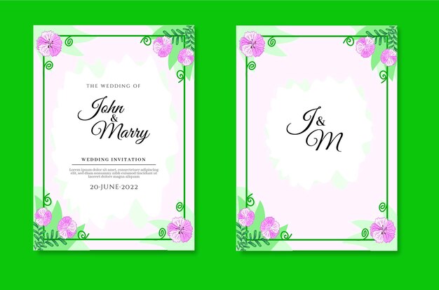 Wedding invitation template